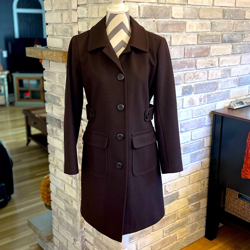 Brown Wool Dress Coat